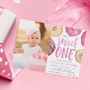 Search for shes a sweet one invitations Watercolor doughnuts