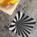 Recherche de illusion optique dessous de verres Noir et blanc