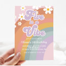 Search for rainbow birthday invitations Retro