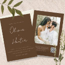 Search for chocolate wedding invitations Modern