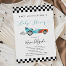 Search for race car baby shower invitations Race on over
