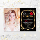 Recherche de glitter 16ans anniversaire invitations Pour elle