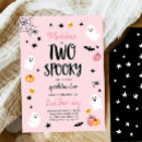 Search for pink halloween birthday invitations Two spooky