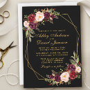 Search for geometric wedding invitations Watercolor burgundy floral