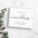 Search for elegant moving announcement cards Black and white