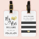 Search for monogram luggage tags weddings