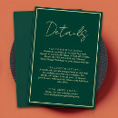 Search for green and gold wedding enclosure cards Minimalist