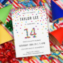 Search for 14 year old birthday invitations Rainbow