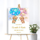 Search for gender reveal signs posters Navy and blush