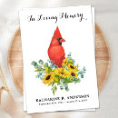 Search for cardinal thank you cards In loving memory