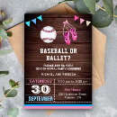 Search for baseball gender reveal invitations Sports