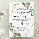 Search for geometric frame wedding invitations Greenery