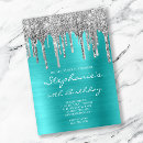 Search for turquoise 60th birthday invitations Blue