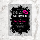 Search for black and silver bridal shower invitations Glam