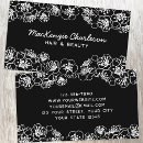 Recherche de noir blanc floral cartes visite Fleuriste