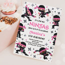 Search for ninja girl birthday invitations Karate birthday party
