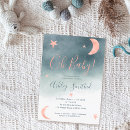 Search for gold star baby shower invitations Dusty blue