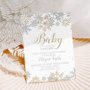 Search for gold snowflakes invitations Boy