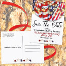 Search for patriotic save the dates Red white and blue