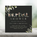 Search for dark bridal shower invitations Greenery