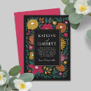 Search for orange and black wedding invitations Floral