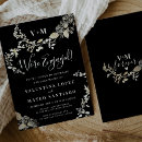 Search for monogram engagement party invitations Simple