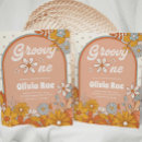 Search for groovy one birthday invitations Hippie