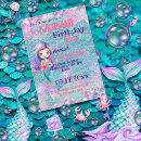 Search for mermaid glitter invitations Purple