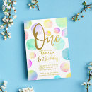 Search for dots birthday invitations Gold