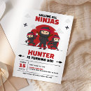 Recherche de ninja warrior invitations Fête d'anniversaire de ninja