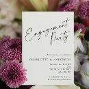 Search for white engagement party invitations Minimalist