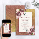 Search for rose gold and burgundy wedding invitations Elegant