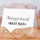 Search for best man thank you cards Black and white