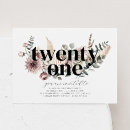 Search for for her 21st birthday invitations Floral