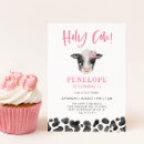 Search for holy cow 1st birthday invitations Moo