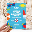 Search for waterslide birthday invitations Water slide birthday party