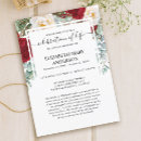 Search for red funeral invitations Remembrance