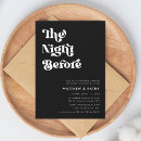 Search for black rehearsal dinner invitations Typography