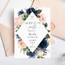 Search for blush and navy blue invitations Modern