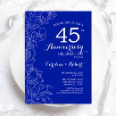 Search for royal blue and white wedding invitations Floral