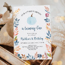 Search for boy pumpkin birthday invitations Autumn leaves