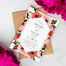 Search for hot pink flower wedding invitations Elegant