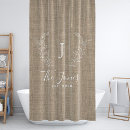 Search for burlap shower curtains Monogrammed
