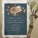 Search for formal navy blue wedding invitations Floral