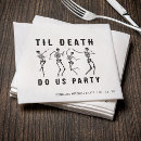 Search for halloween wedding napkins Black and white