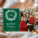 Search for monogrammed christmas cards Green