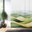 Search for mountain landscape shower curtains Green