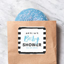 Search for blue and white stripe stickers Baby shower