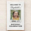 Search for vintage banners Birthday