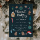 Search for santa baby shower invitations Blue